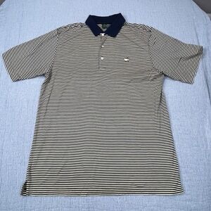 Masters Augusta National Golf Club Polo Shirt Mens Large Striped Amen‎ Corner